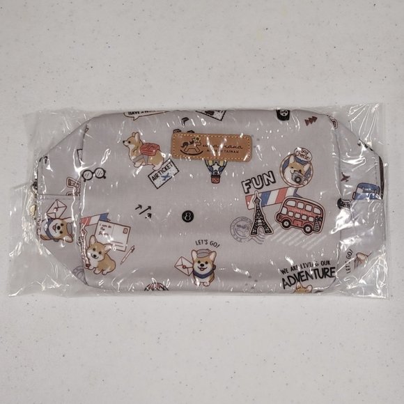 Waterproof Corgi Puppy Cube Makeup Cosmetic Bag - Picture 8 of 13